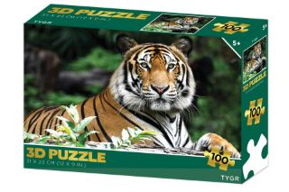 Obrázek z Puzzle 3D - Tygr 100 dílků 